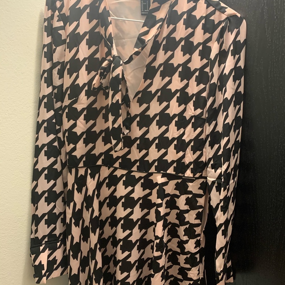 light pink and black dress